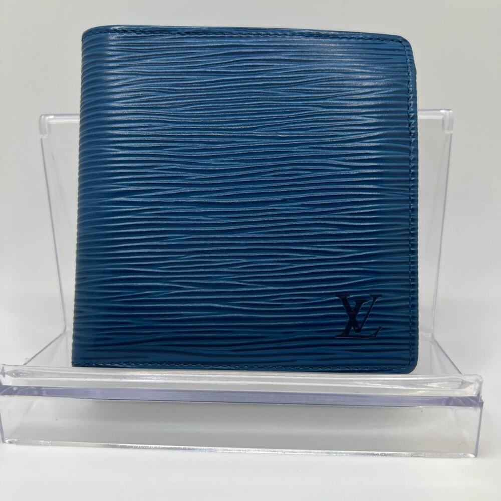 Louis Vuitton Blue Epi Bifold Wallet